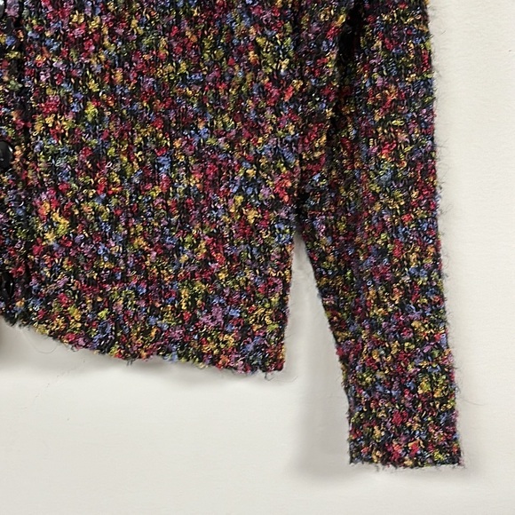 Northern Isles Wool Blend Multi Color Nubby Cardigan Sweater Size Small - Picture 5 of 6